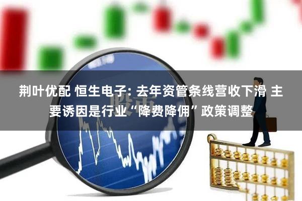 荆叶优配 恒生电子: 去年资管条线营收下滑 主要诱因是行业“降费降佣”政策调整