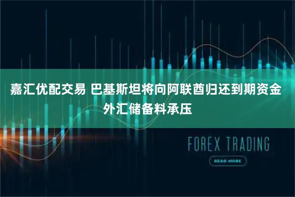 嘉汇优配交易 巴基斯坦将向阿联酋归还到期资金 外汇储备料承压